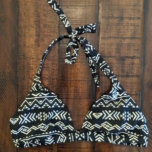 Roxy Black & White Bikini Top